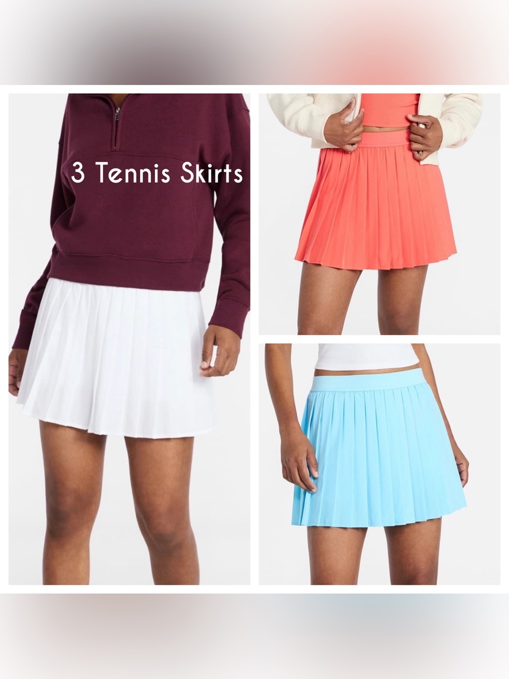 🔥Set of 3 NWT Tennis Skirts with built in shorts